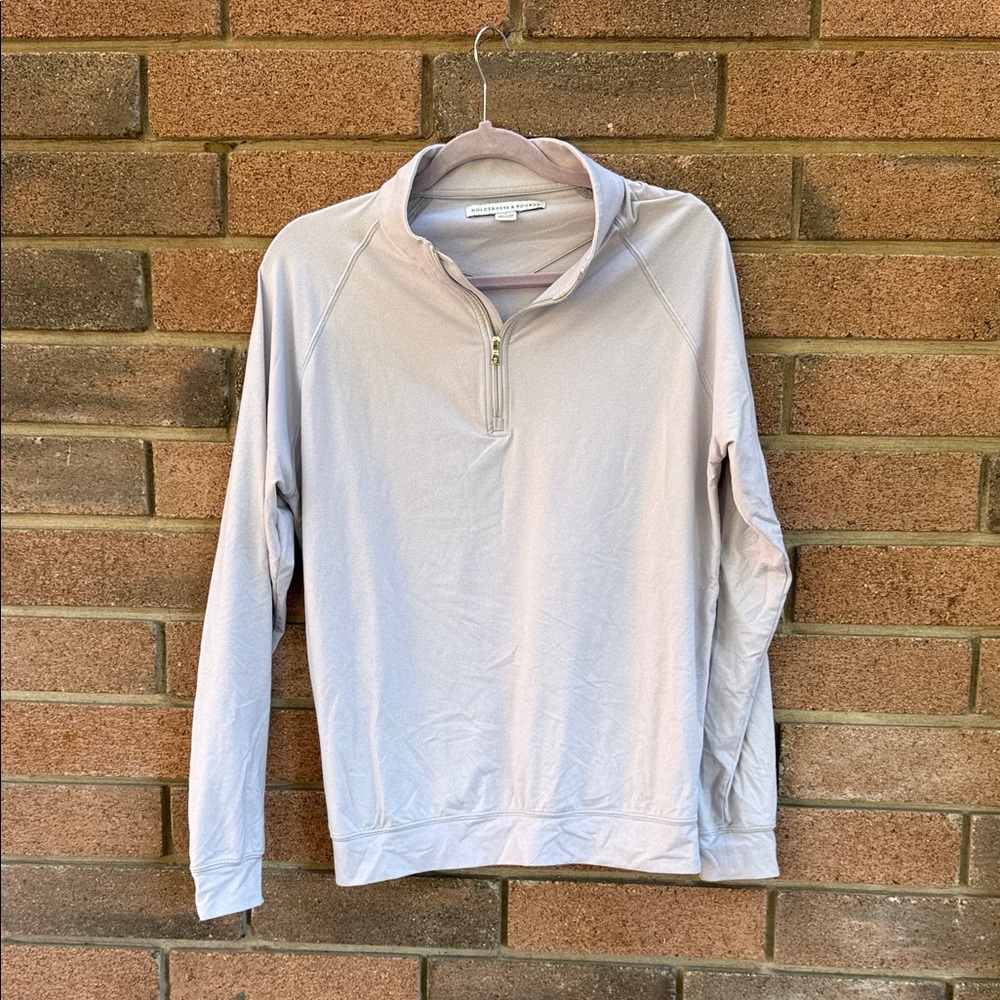 Holderness & Bourne Men’s Light Gray Quarter-Zip Pullover Size Small